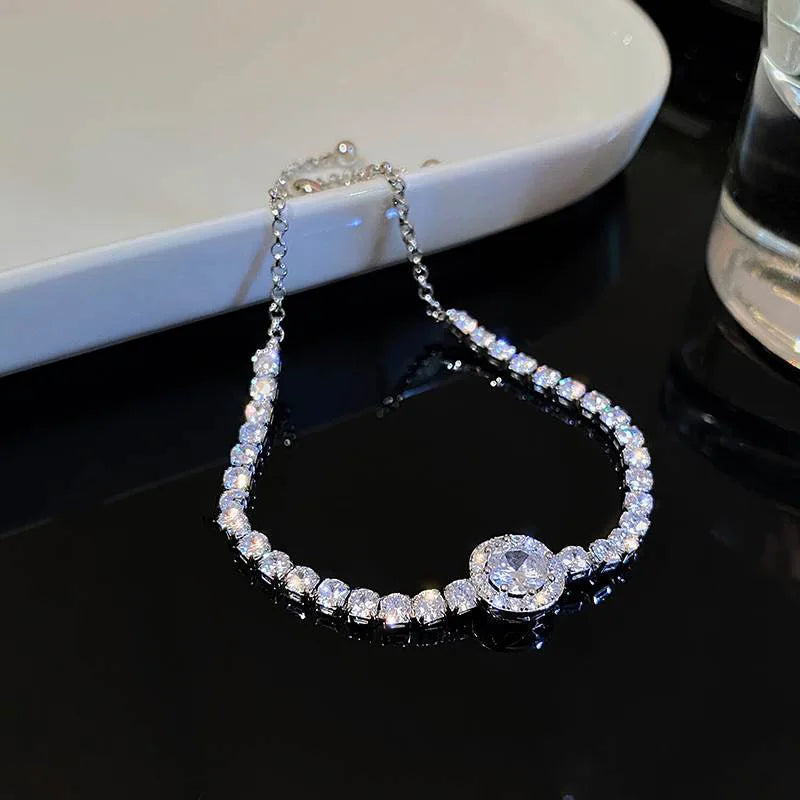 Luxus Klassisch Voller Strass 18K Gold Plattiert Armbänder Für Frauen Funkelnd Einfach Zirkon Armbänder Schmuck Geburtstag Geschenke