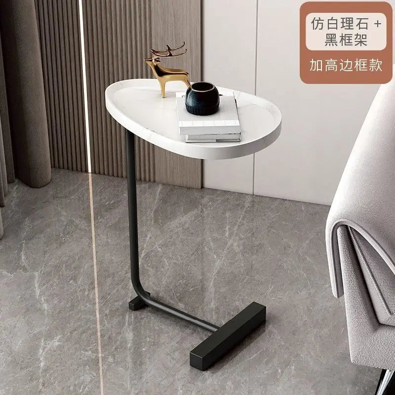 Home Small Apartment Mini Side Table Movable Coffee Table Livingroom Sofa Corner Storage Rack Minimalist Lightluxury Furniture