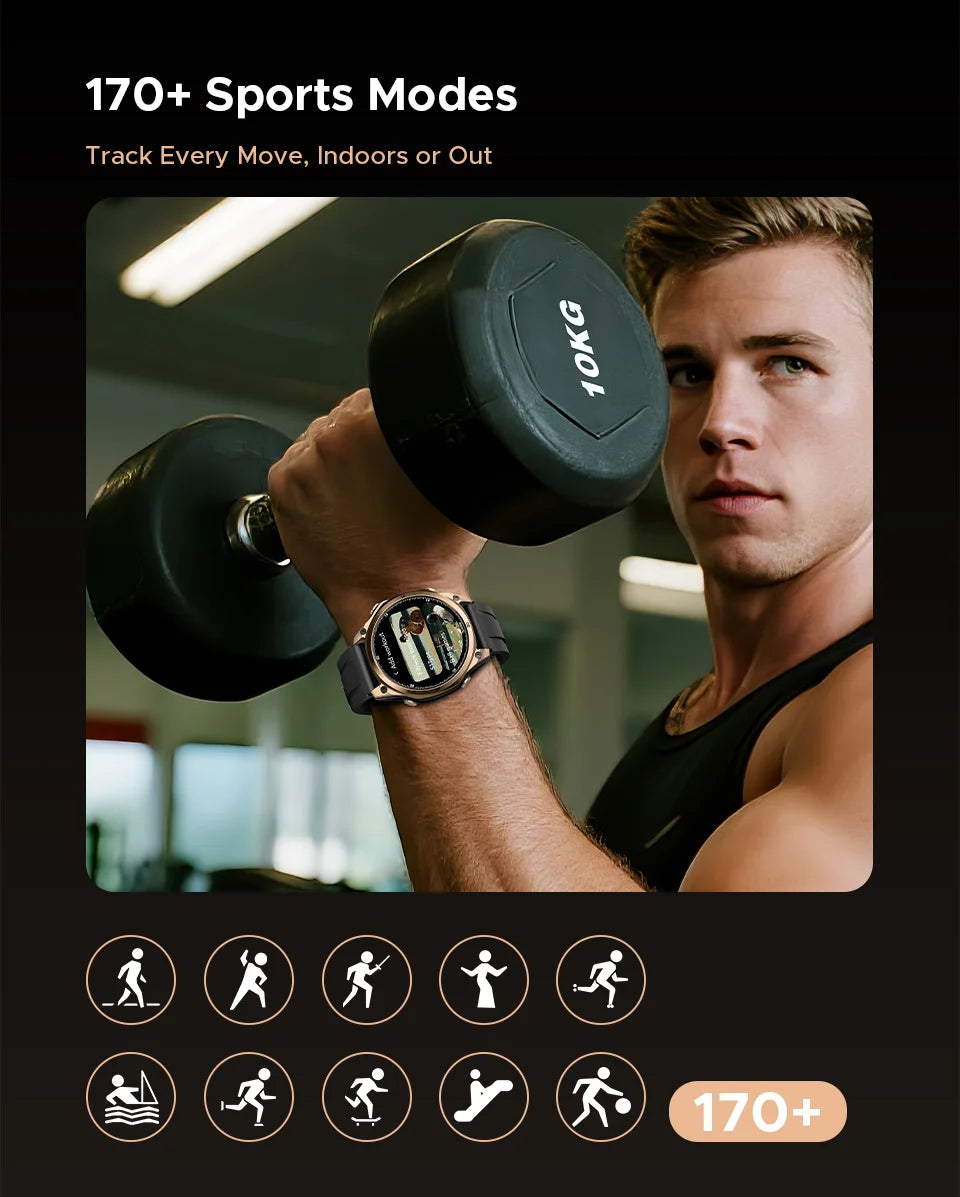 DOOGEE Anywise W1 AMOLED - Akkulaufzeit 18 Tage, Bluetooth 5.3, 1,43 Zoll