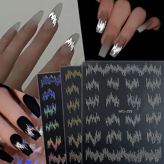 Misscheering 3D Reflex Nagelsticker - Selbstklebend 1 St