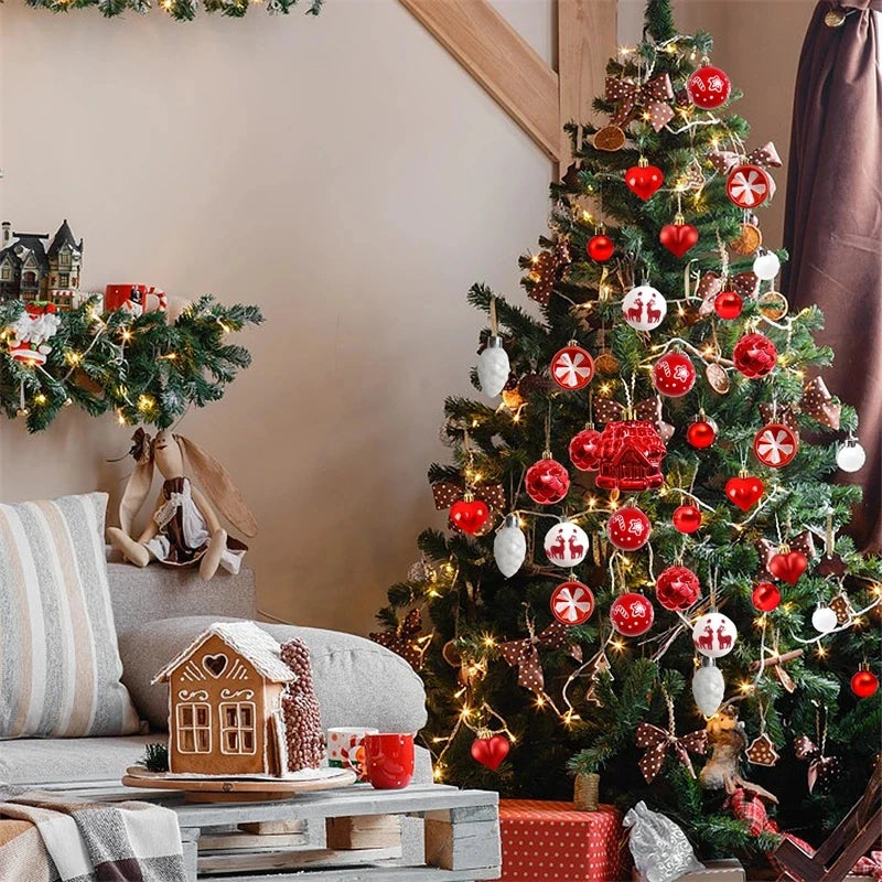 ZQNYCY Christbaumkugeln-Set Großes Ornament - Durchmesser 6 cm Bunt