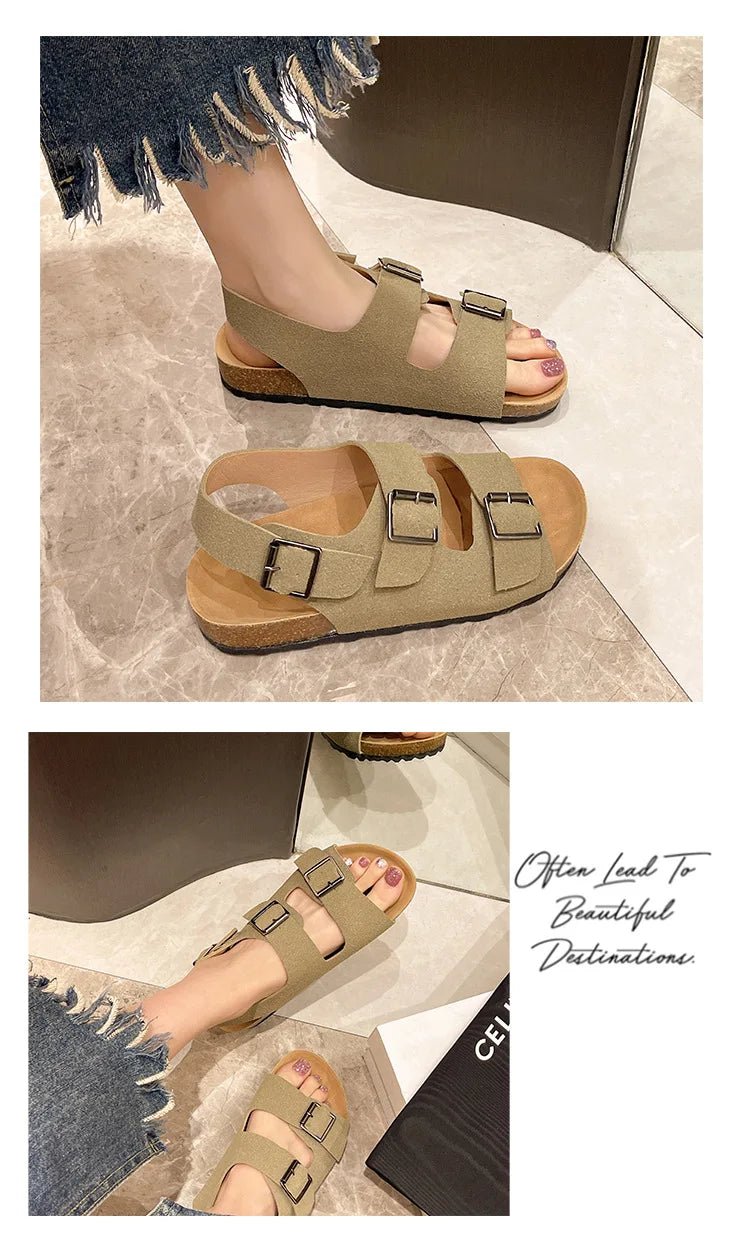 Damen-Vintage-Sandalen 2025: Anti-Slip Matte Platform Beach Casual - Retro-Charme Größe 36-42