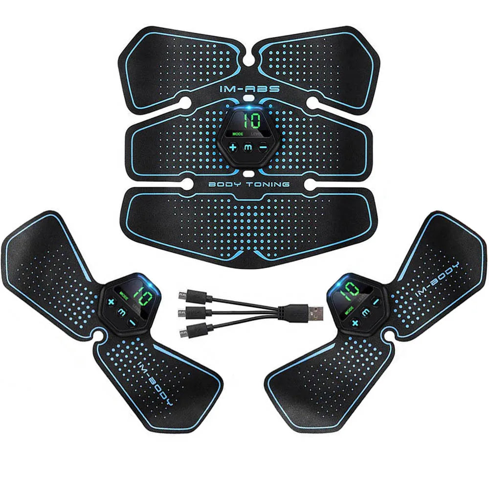 Stimulator muscular 2025: Aparat de antrenament pentru stimularea mușchilor abdominali YangChen EMS Abs - Echipament de fitness, echipamente de antrenament pentru mușchi, electrostimulator, toner, exerciții, colecție de sală de acasă