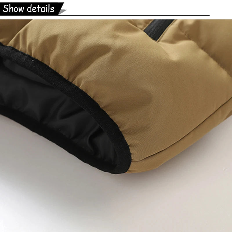 Hots Winddichte Fleece-Weste Abnehmbare Kapuze - Größe M-XL, Reißverschluss, Winddicht