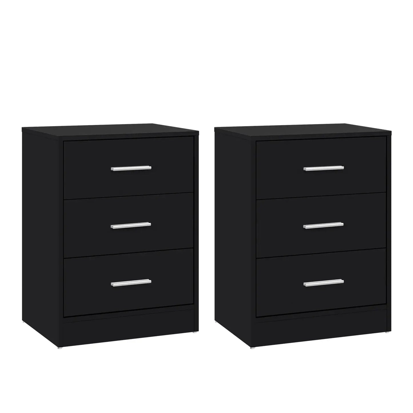 WOLTU 2 Teile/satz Nachttisch Nachttisch 39x54x28cm Beistelltisch mit 3 Schubladen Moderner Aufbewahrungsschrank für Schlafzimmer Wohnzimmer by Golden Bridge Store