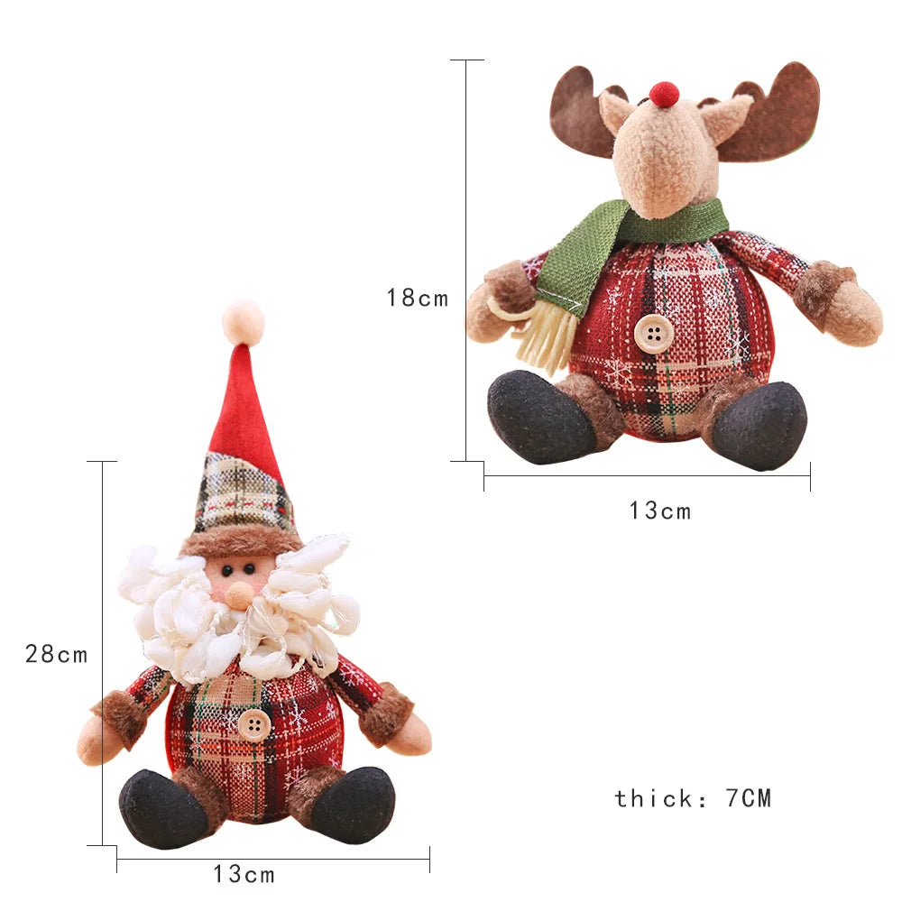 G6D1N9 Weihnachtsmann Puppe - Größe 25 cm, Material Stoff