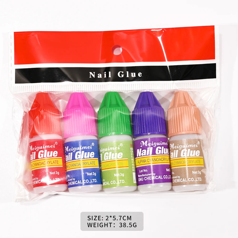 UV/LED Nail Tips Glue Gel  for False Nails UV Strong Ahesive Solid Tube Nail Tip Glue Gel Polish Bonder Manicure Supplies