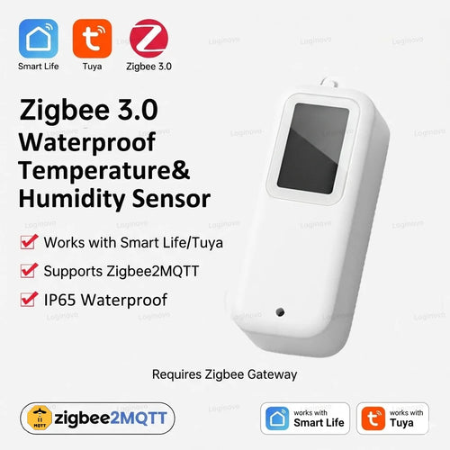 Forubest Zigbee Temperatur-Feuchtigkeitsensor IP65 - LCD LR03