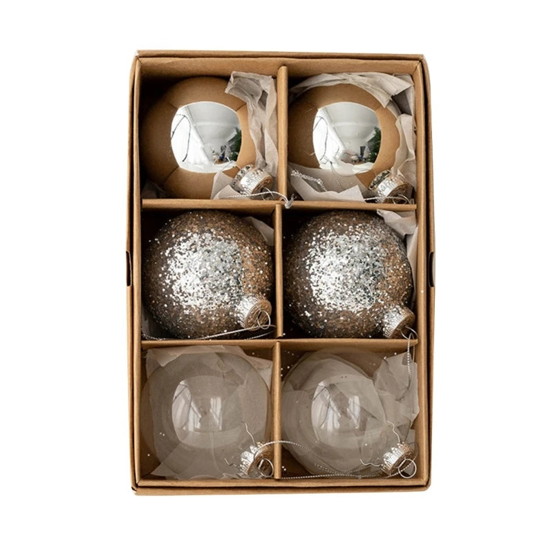 GTERUKM H7BF7HH603199 Glas Weihnachtskugel - Durchmesser 4 cm, 4er Set