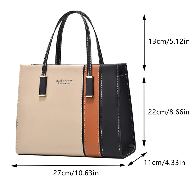 Fashion Crossbody Bags Adjustable Strap Top Handle Bag Large Capacity Totes Shoulder Bags Patchwork Handbags for Women Gift