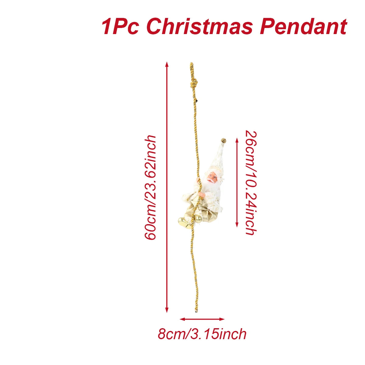 Choice Weihnachtsmann Kletterleiter Anhänger - Größe 5 cm Kunststoff