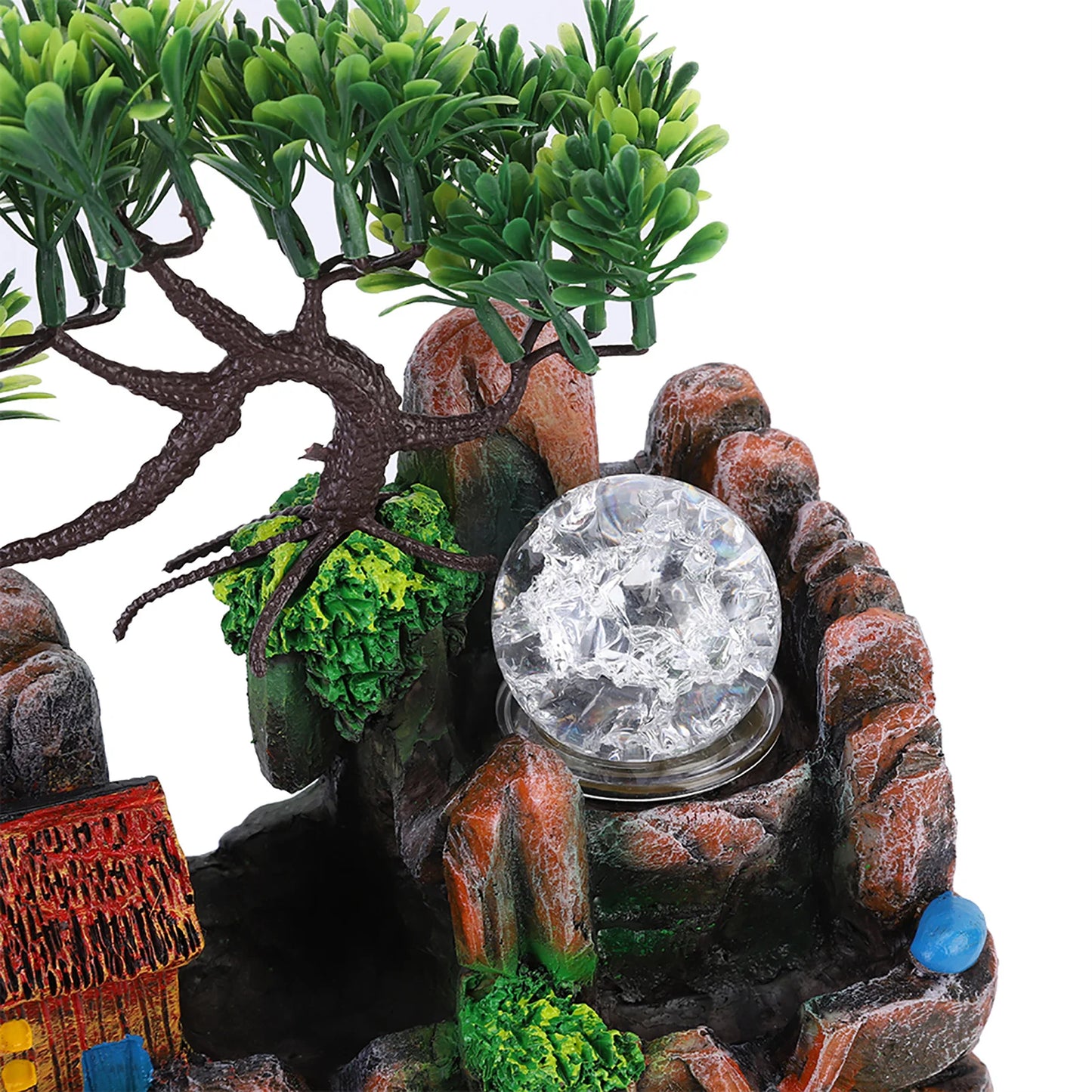 Desktop Fountain Simulation Resin Desktop Fountain Rockery Decor Atomizing Home Ornament Decoration Home Ornament Table Ornament