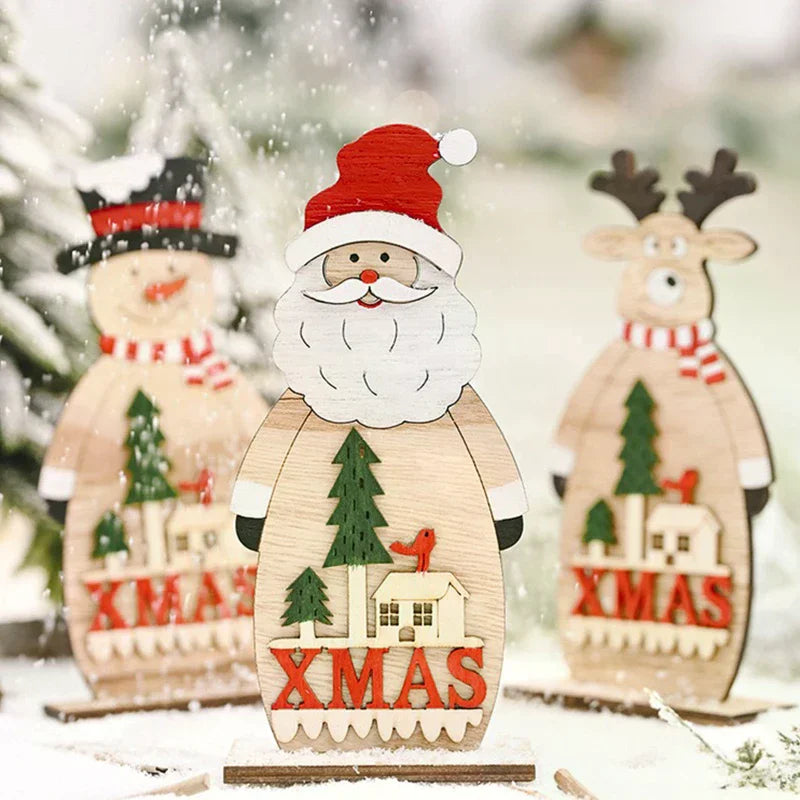 N2HAO Santa Holzornament - Größe ca. 8 cm, Gewicht ca. 60 g, Material Holz