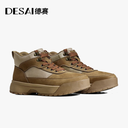 DESAI Gelbe High Top Boots - Warme Outdoor Arbeitsschuhe - Kapazität 39–44, Leistung Warmfutter, Größe Knöchelhoch