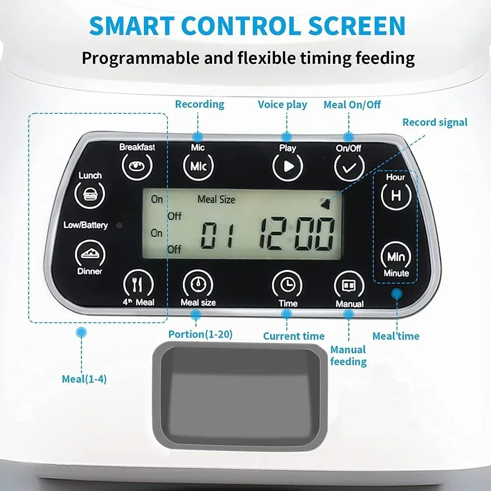 Haustier-Futterstation 2025: 3.5L Automatic Dog-Cat - Smart Feeders Collection