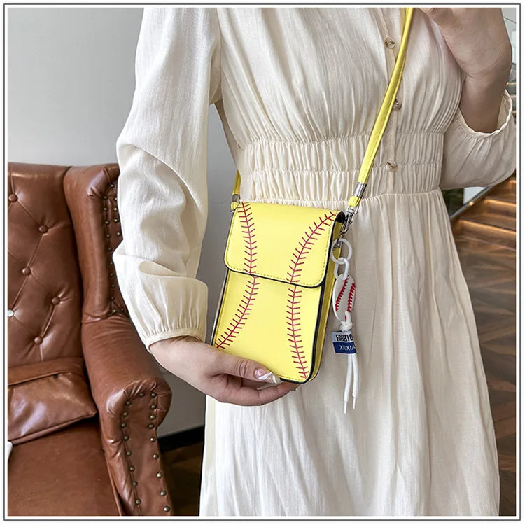 Fashion Vielseitig Crossbody Taschen 2025 - Baseball Gedruckt Schulter Tasche - Handy Quadrat Taschen Personalisiert Schräg Klein Geldbörse