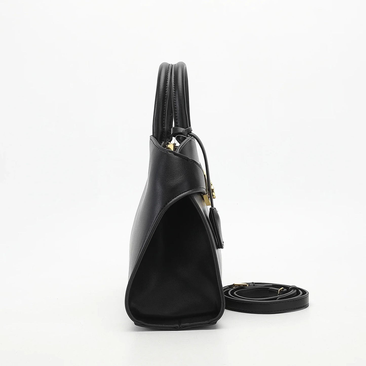Ari modern classic shell bag – soft structured style double lock charm