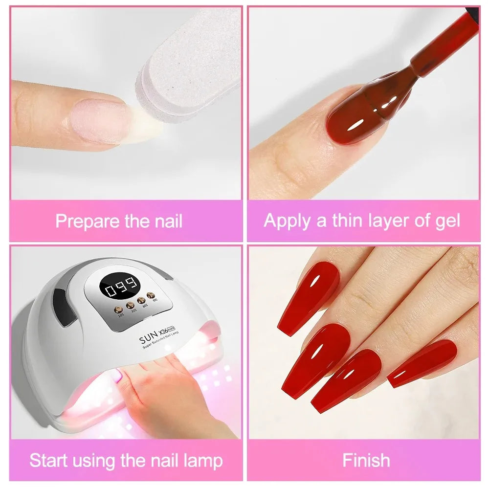 Sun X26 MAX Nail Art UV LED Lamp For Nails Manicure 81LEDS Professional Gel Polish Drying Lamps With Timer Auto Sensor