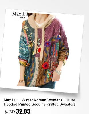 Amax LuluE Pullover Bedruckt Winter OAusschnitt-XL Baumwolle