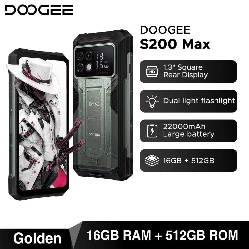 DOOGEE S200 Max Outdoor 5G - 22000 mAh Akku, 66 W, 6,72 Zoll