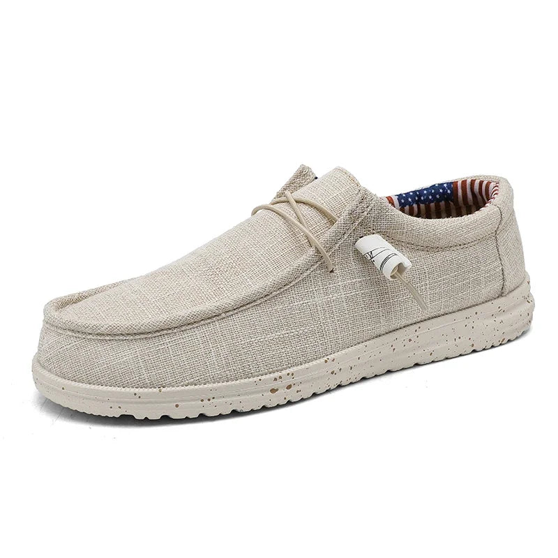 Men 2024 New Leisure Sneakers Spring Summer Breathable Lightweight Outdoor Canvas Shoes Large Size Men's Shoes Walking Loafers