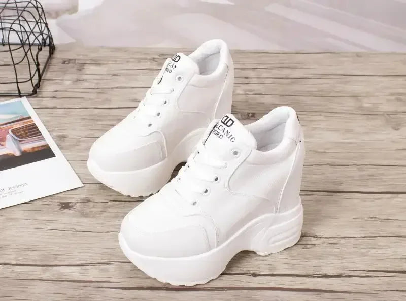 Pantofi sport cu platformă WGZNYN 187, respirabili - toc de 10 cm, plasă