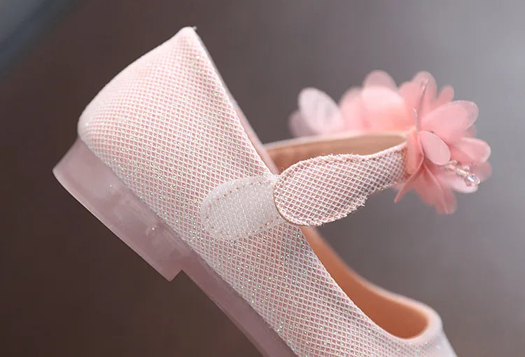 Mädchen Schuhe 2025 - Blumen Mary Jane Kristall Weiche Prinzessin Ballet Flats - Kleine Mädchen 1-7J Baby Hochzeit Party Leder Schuhe