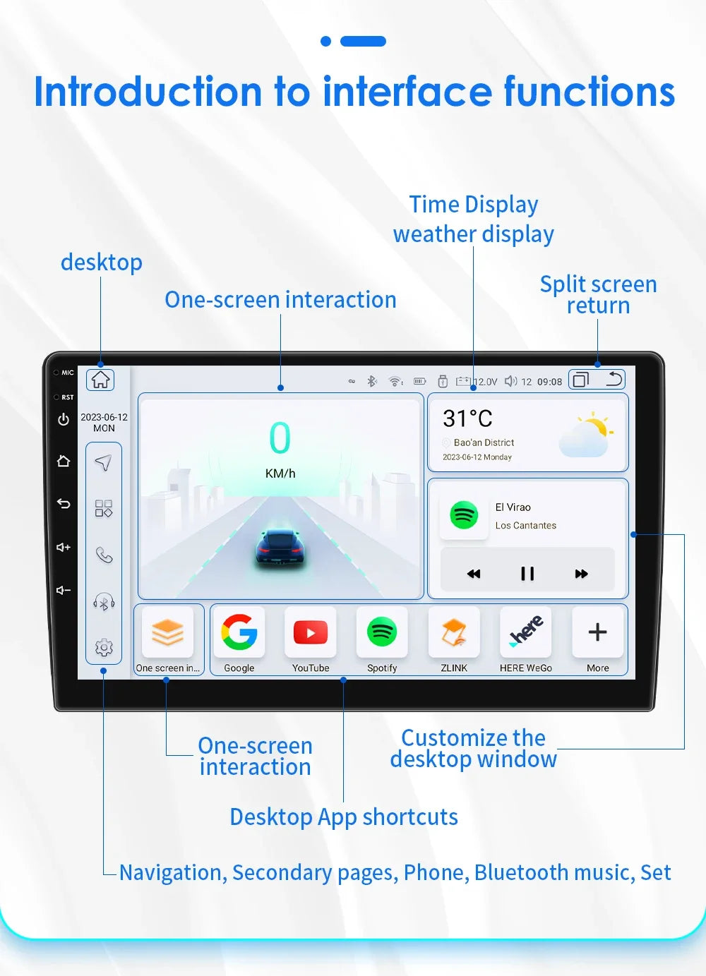 CarPlay Autoradio Multimedia Player für Honda Civic Hatchback