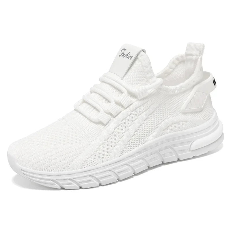 Lucyever L6228 Atmungsaktiv Sneaker - Weiß Mesh Slip On