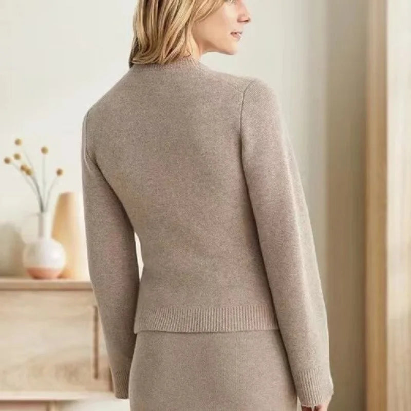 Fdfklak Cardigan Strickjacke O Neck - Kapazität Mittleres Gewicht 120 bis 220 g m2, Leistung Regular Fit, Größe Regular