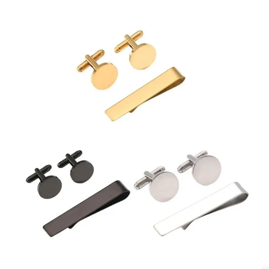 Angelady A52E Manschettenknopf Set Modern - Edelstahl Unisex