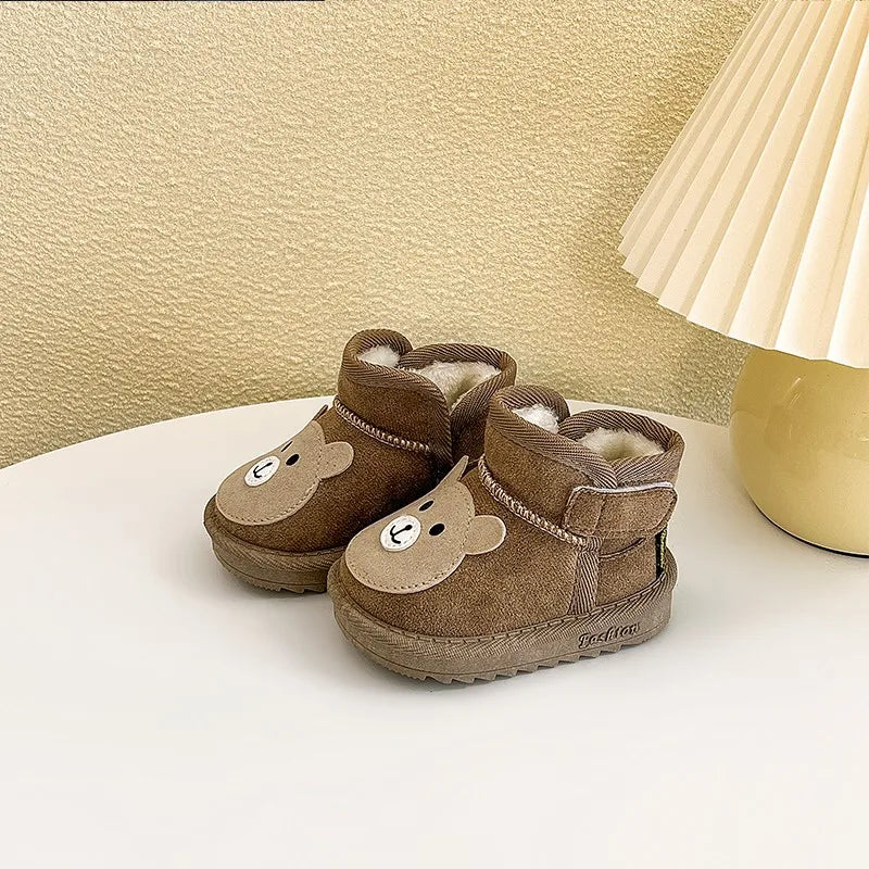 Kinder-Schneestiefel für Mädchen und Jungen, 2025, Winter, neue Mode, koreanischer Stil, weicher Boden, rutschfest, vielseitige Außenstiefeletten