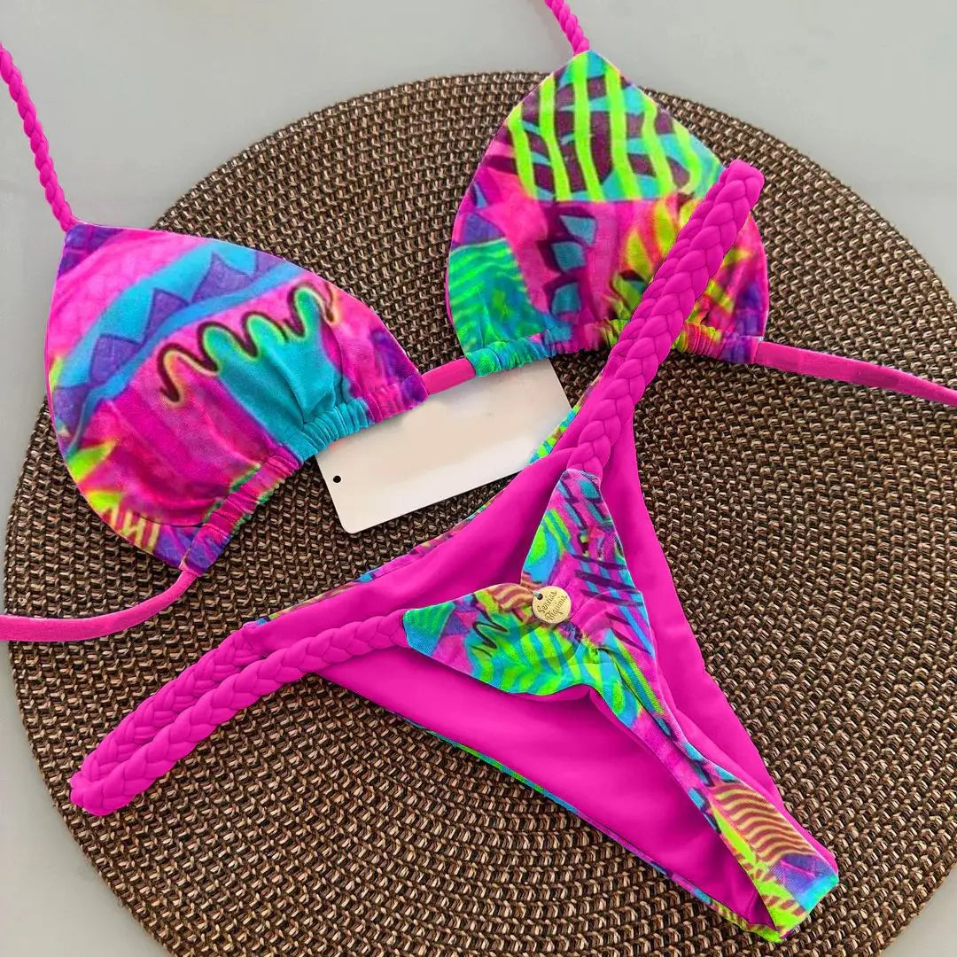 Bikini-Set: Zwei-teiliger Schwimmanzug Stylish Design Hautfreundlich - Beach-Holiday Pool Schwimmbekleidung