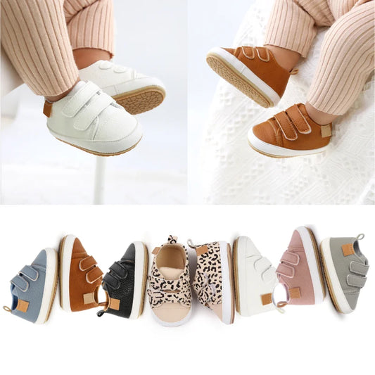Neugeborenen Baby Schuhe 2025 - Leder Casual Rutschfest - Kleinkind Lauflernschuhe Jungen Mädchen Sneaker