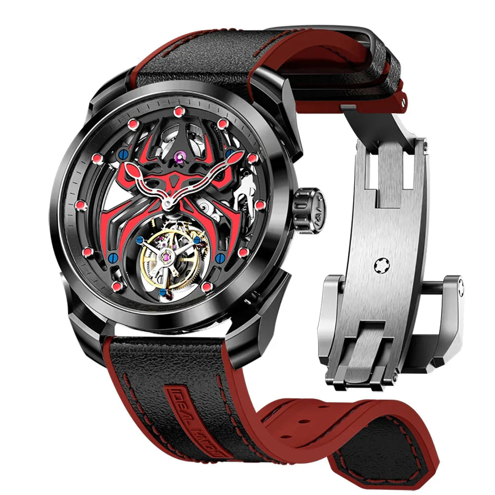 IDEAL KNIGHT automatic tourbillon skeleton flywheel luxury mechanical watch