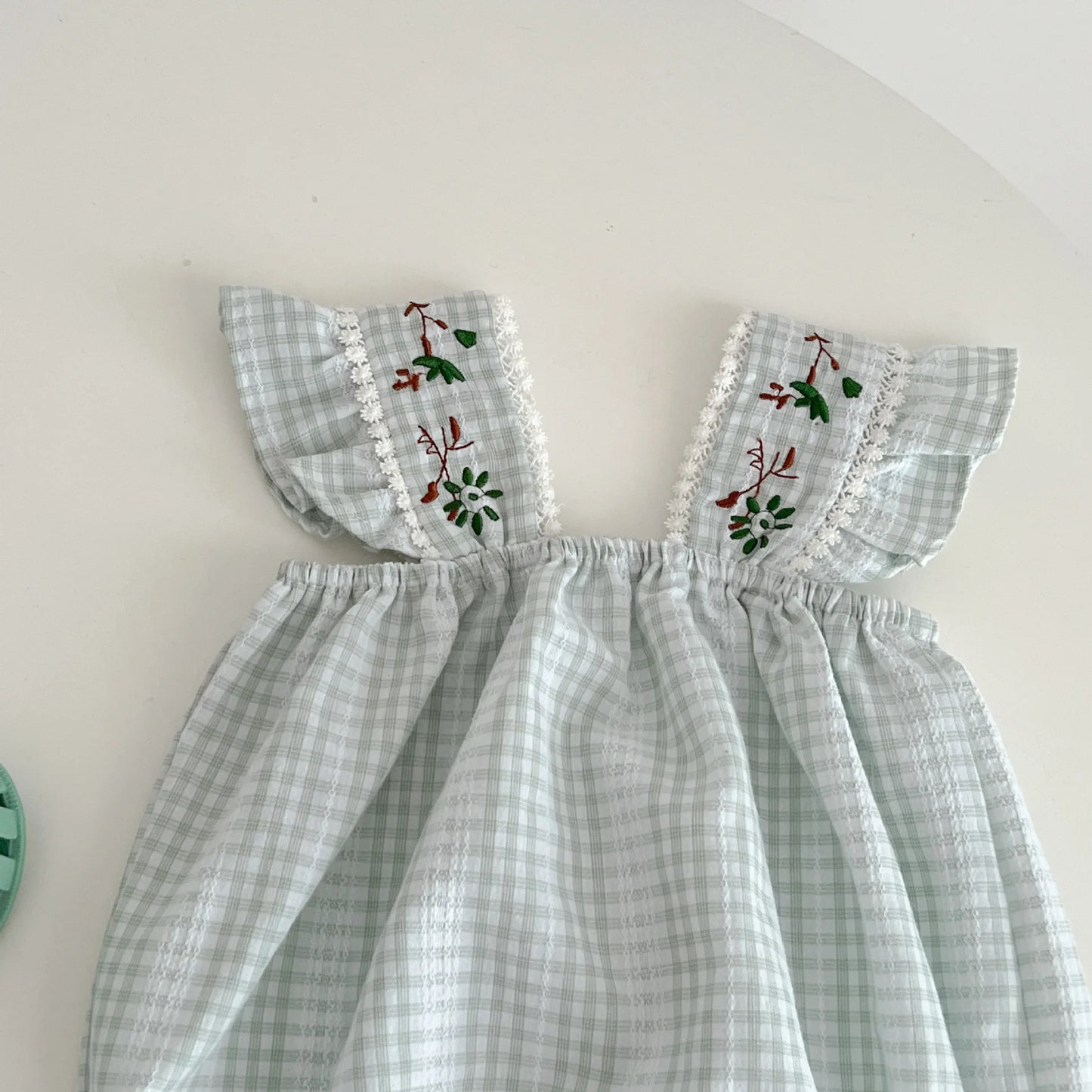 Infant Baby Girls Short Sleeve Green Printing Tops Shorts 2Pcs Clothing Sets Summer Baby Girls Children's Clothes Suit 0-3Yrs