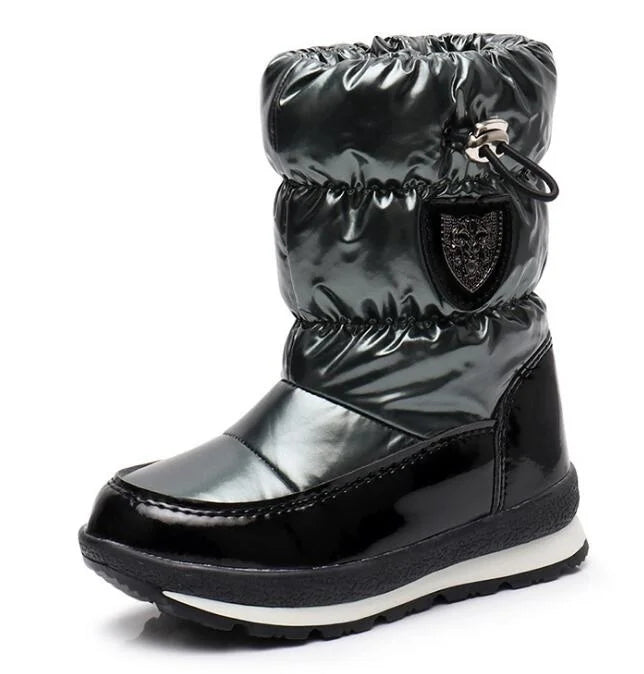 Kinder-Schneestiefel, 2025, Herbst-Winter-Wolle, warm halten, Kinderstiefel, Marke, modisch, wasserdicht, rutschfest, Baumwollschuhe für Mädchen und Jungen