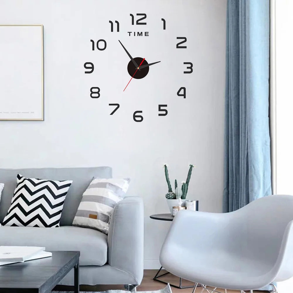 Aurora Modern Wanduhr DIY Lautlos - Acryl Ø60cm Batterie