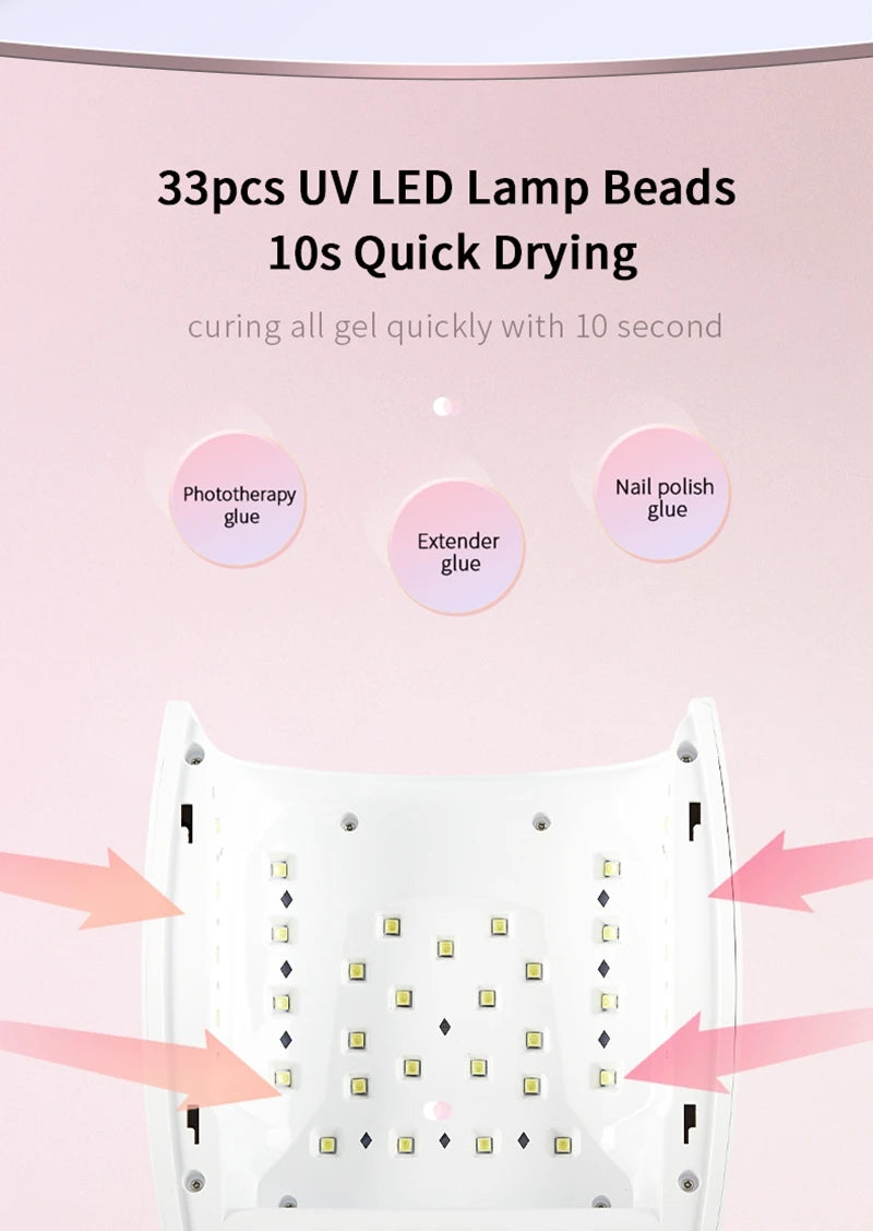 Rechargeable UV LED Lamp for Nails Wireless Gel Polish Nail Dryer Pedicure Manicure Light Cordless LED Nail Lamp For Manicure