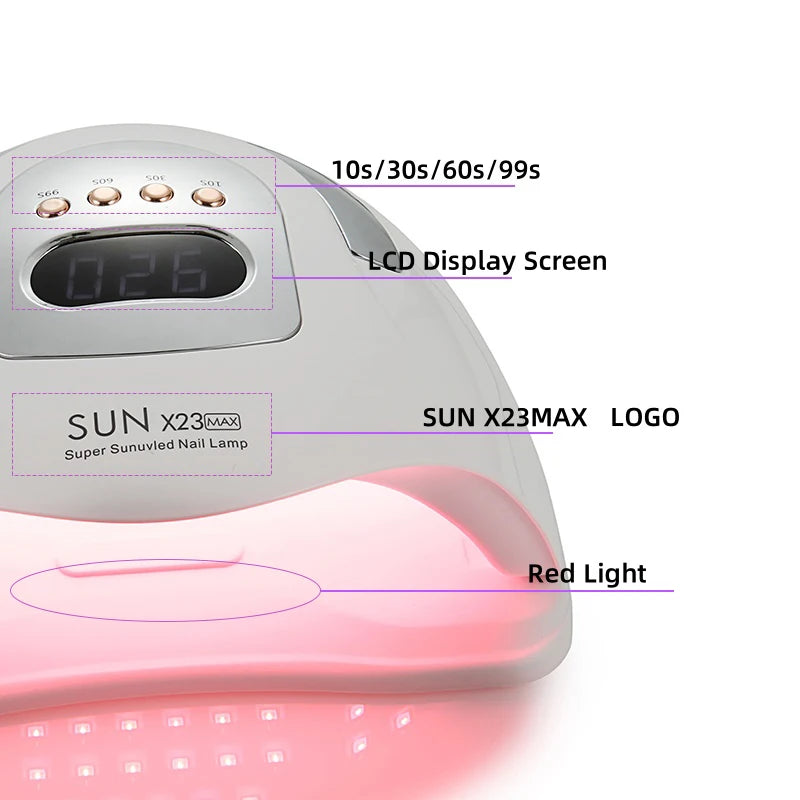 Big Power UV LED Lamp For Nails With 4 Timer Memory Function 81LEDs Lamp For Fast Gel Polish Drying Lamp Nail Equipment