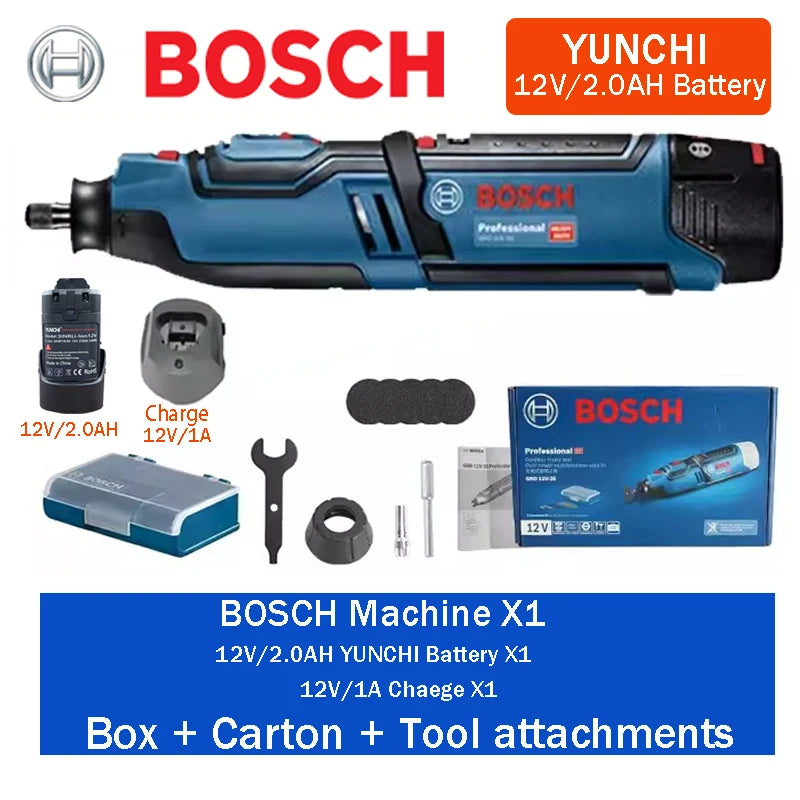 Multitool 2025: Bosch GRO 12V-35 Wireless Rotary Tool - 12V 2.0Ah 3.0Ah Li-Battery Mini Electric Grinder Polishing Cutting Machine Electric Drill Collection