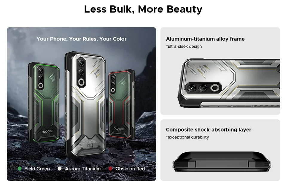 DOOGEE Blade20 Max Großer Akku - 11800mAh, 33W Schnellladung, 6,6 Zoll