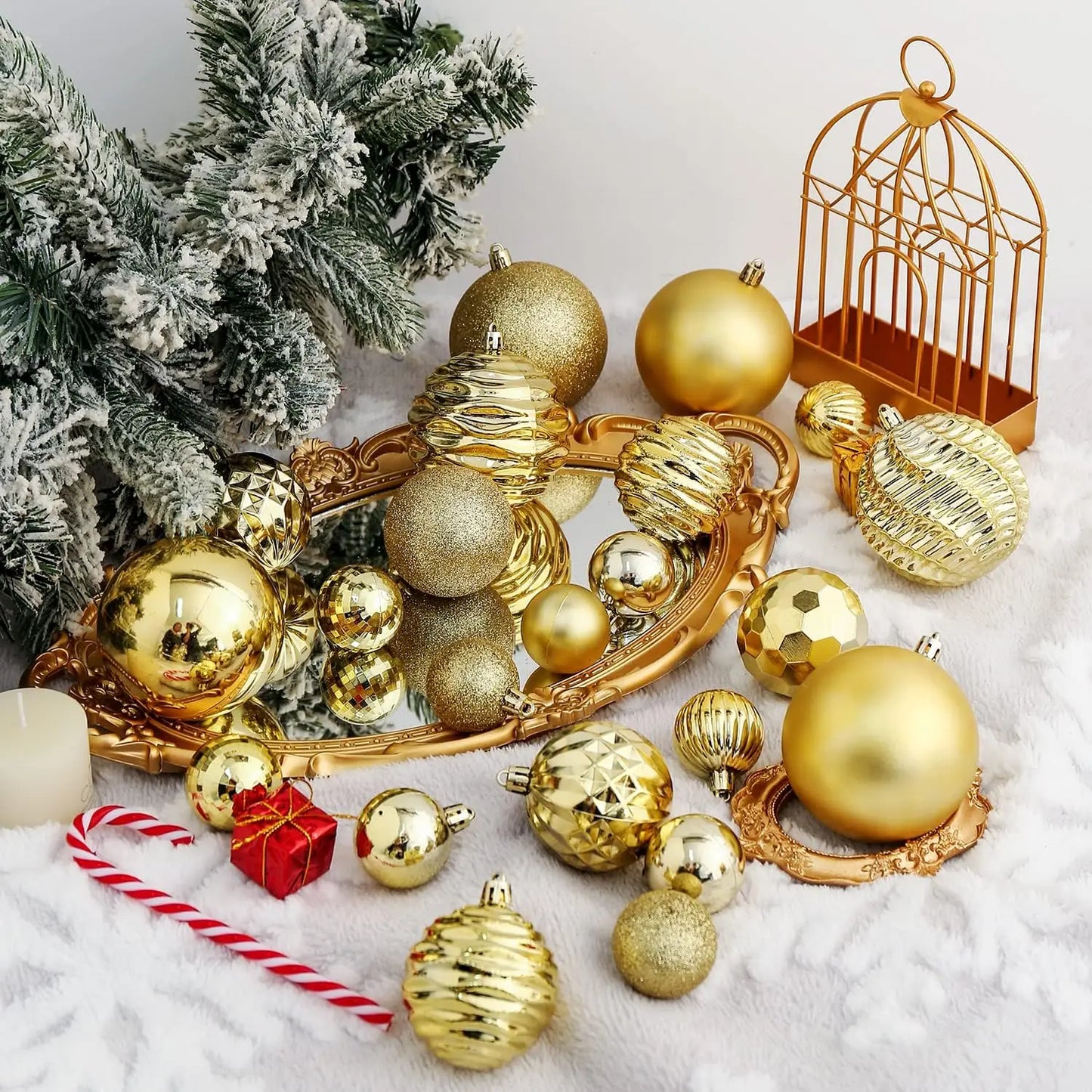 Choice Weihnachtskugeln Shatterproof - Kapazität 24 Stk, Ø4 cm