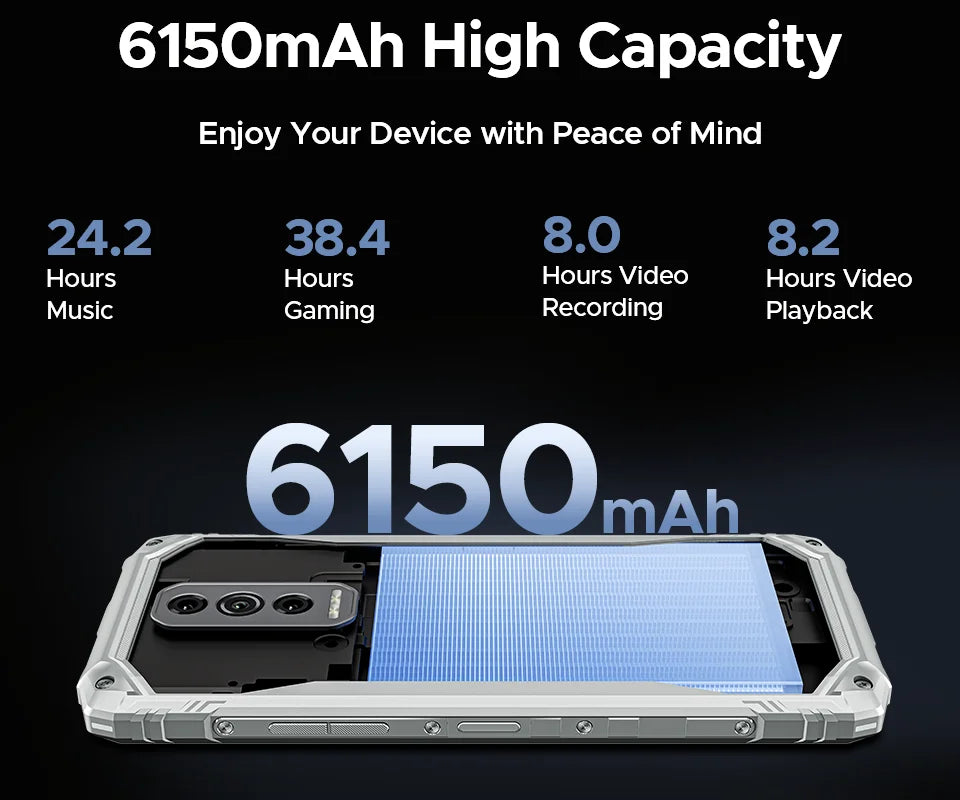 DOOGEE Blade10 Ultra Energy - Kapazität 6150mAh,18W, Maße 172x80x10,7