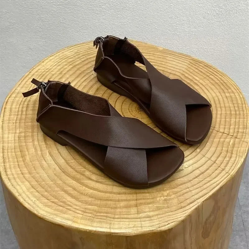 Summer New Women's Sandals Fashion Open Toe Women Classic Retro Gladiator Flat Casual Beach Roman Women's Shoes Mujer