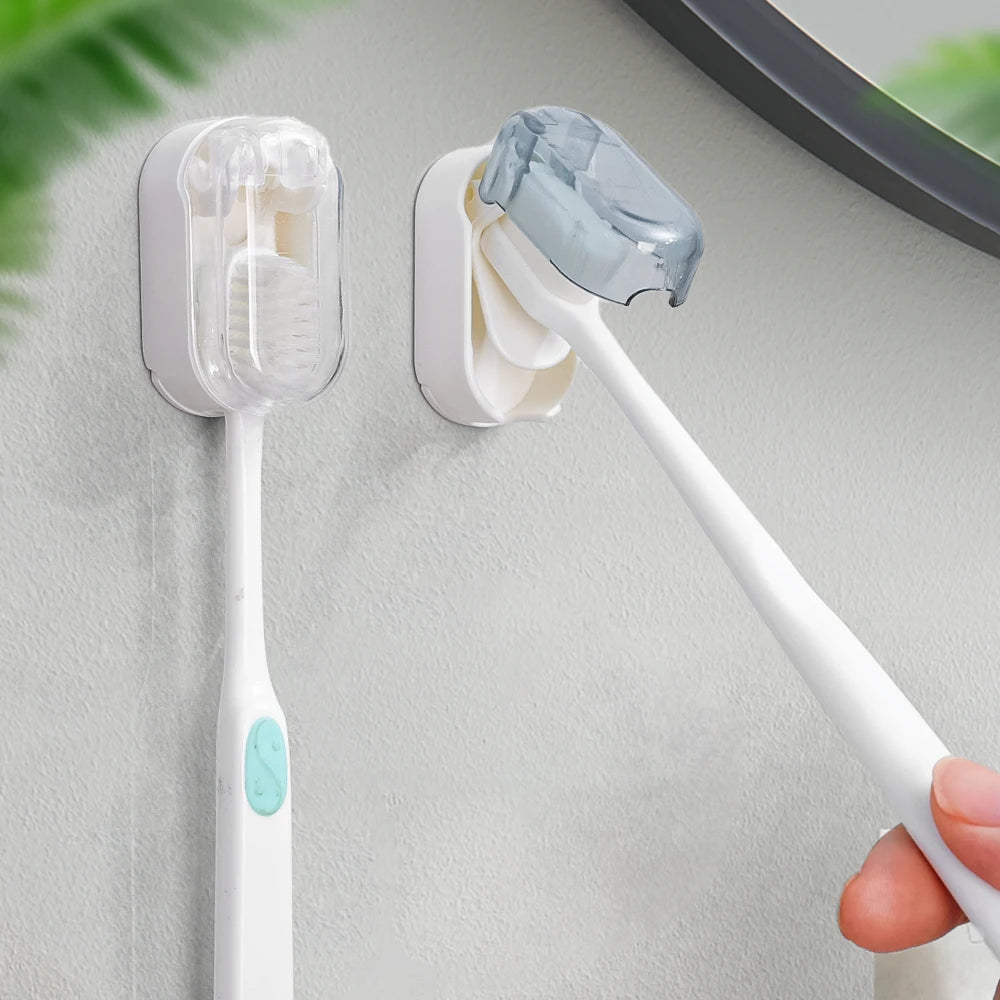 NONEM Zahnbürstenhalter Mit Abdeckung - Kapazität 1-5 Stück Größe 23,5x30,5 mm