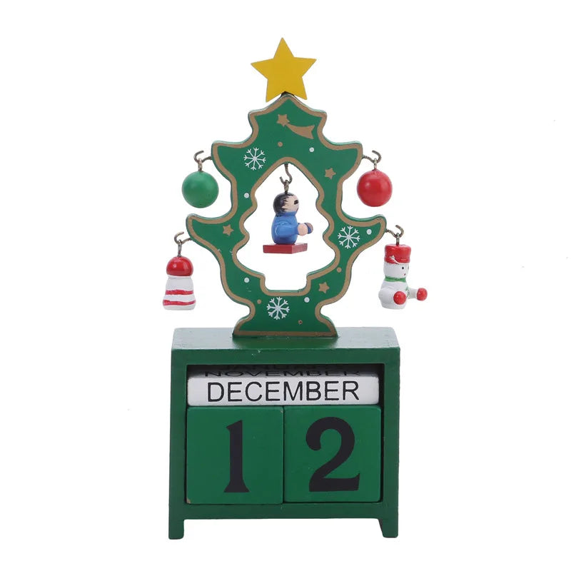 CN Adventskalender Holz Countdown - Kapazität 24 Tage, Größe 15x20 cm