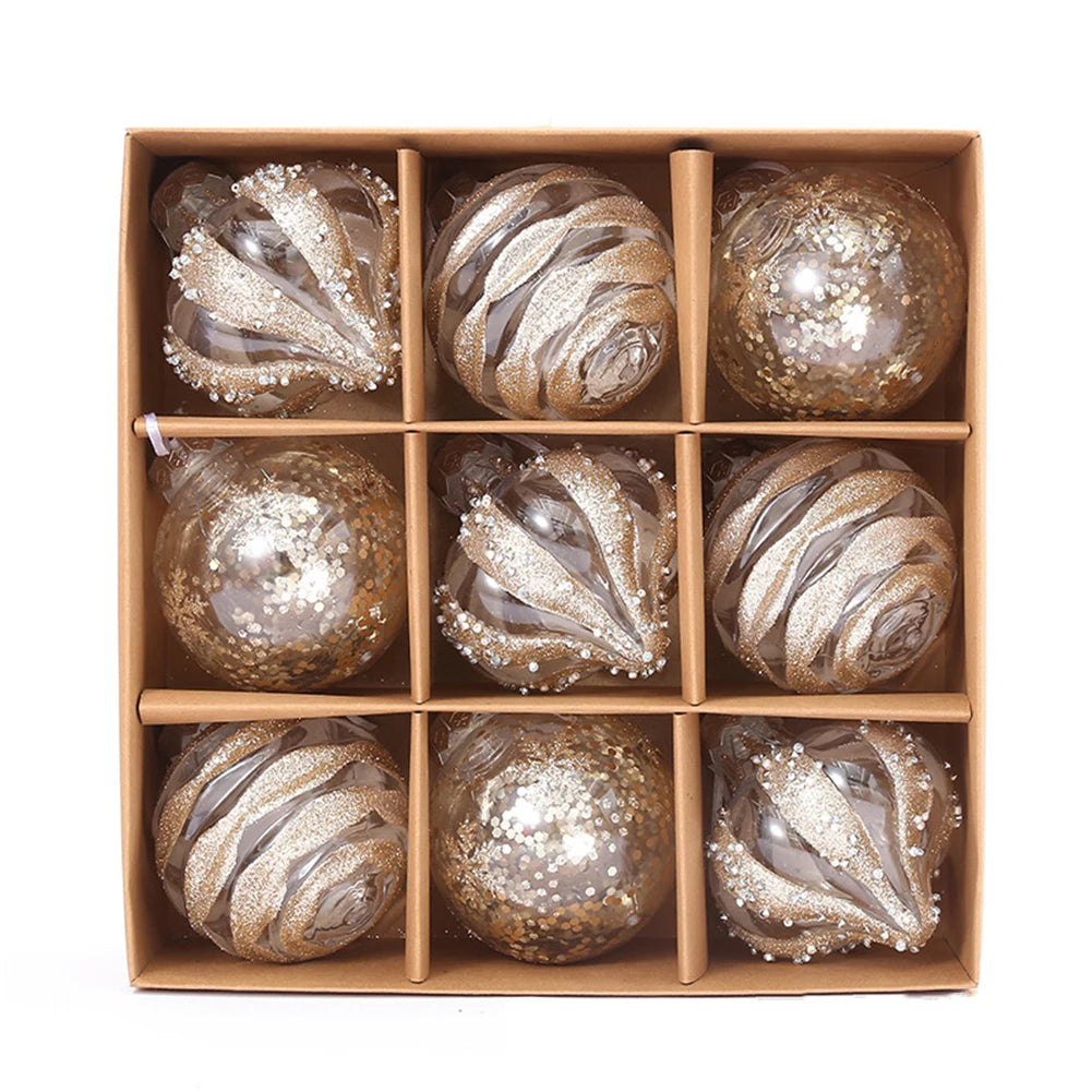 Choice Weihnachtskugeln Bruchsicher - Inhalt 9 Stk, Durchmesser 6 cm