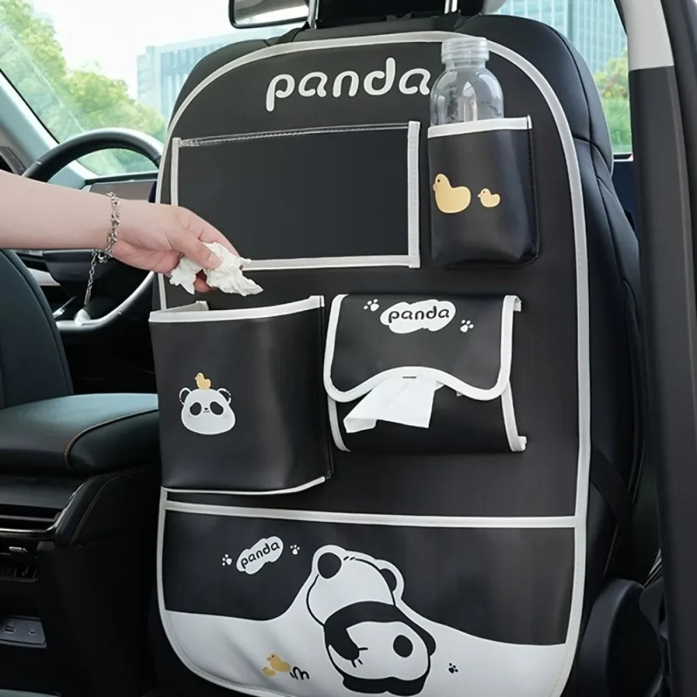Auto-Organizer 2025: Car Seat Back Storage Bag Children Anti Kick Pad - Cartoon Seat Backrest Hanging Organizer Waterproof Durable Auto Storage Collection