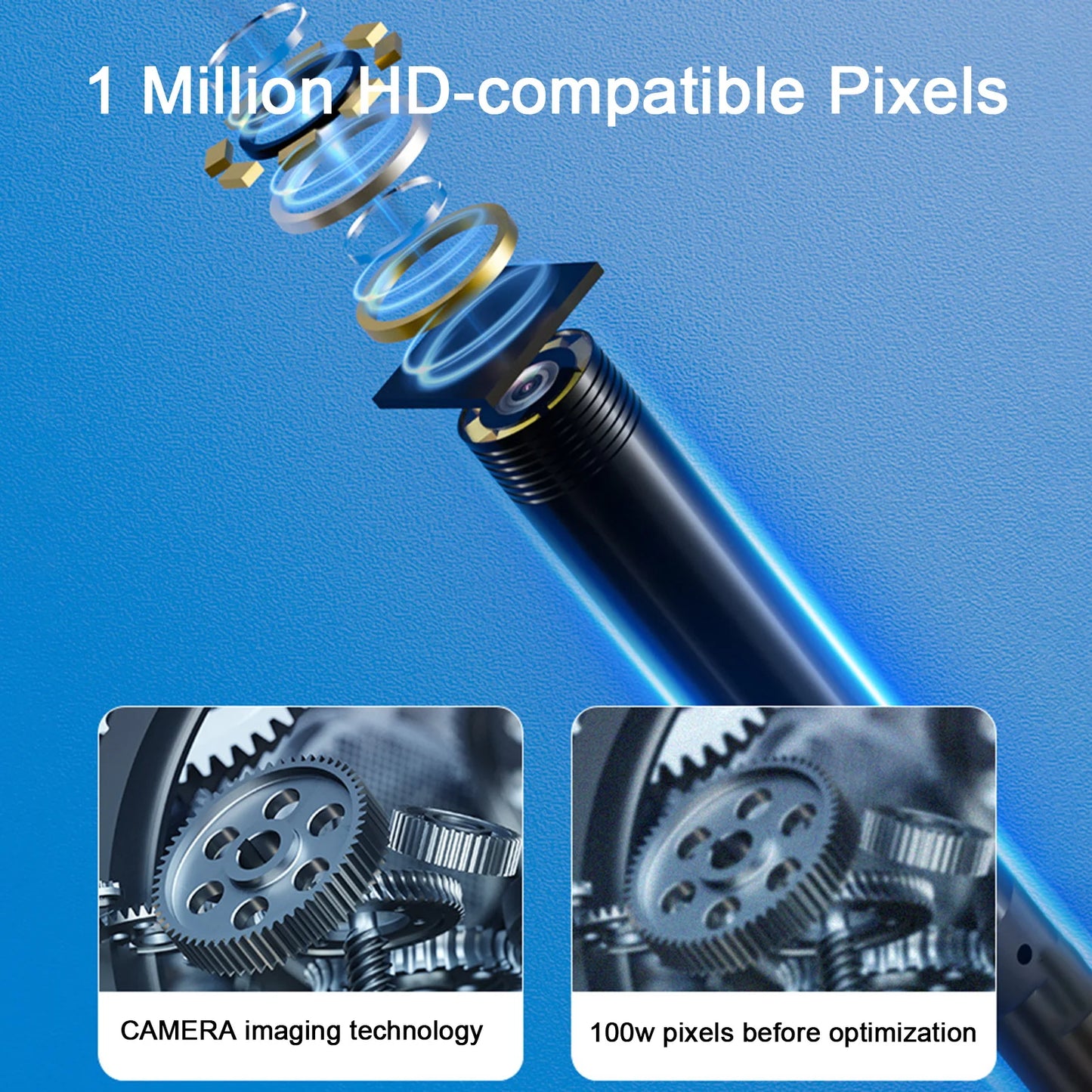Type-c 5.5/7mm Endoscope Scope Camera 1m 1.5m 2m for Car Scenarios Endoscope Camera with 6 Led Lights Ideal for Car Engines